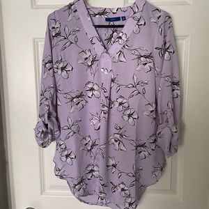 Purple flower blouse